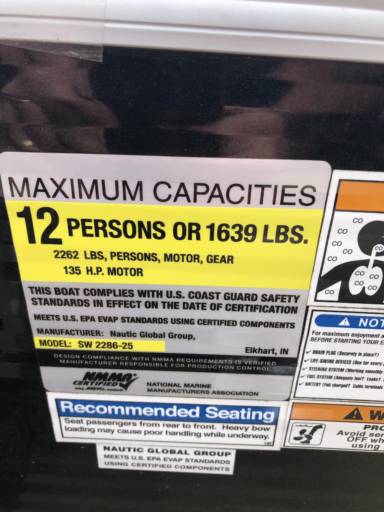 Pontoon 2 capacities