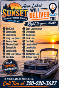 map of area lakes sunset delivers
